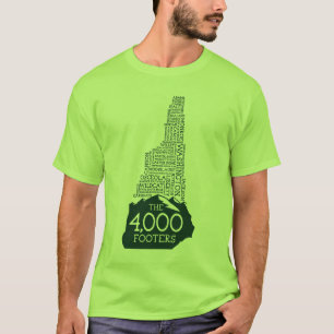 T-shirt NH 4000 pieds de page (logo vert)