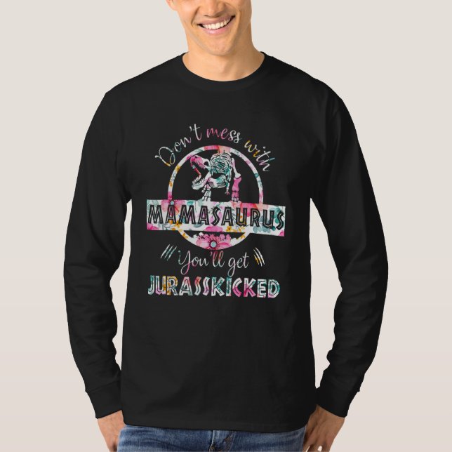 T-shirt N'hésitez pas avec Mamasaurus Rex Dinosaur Maman (Devant)