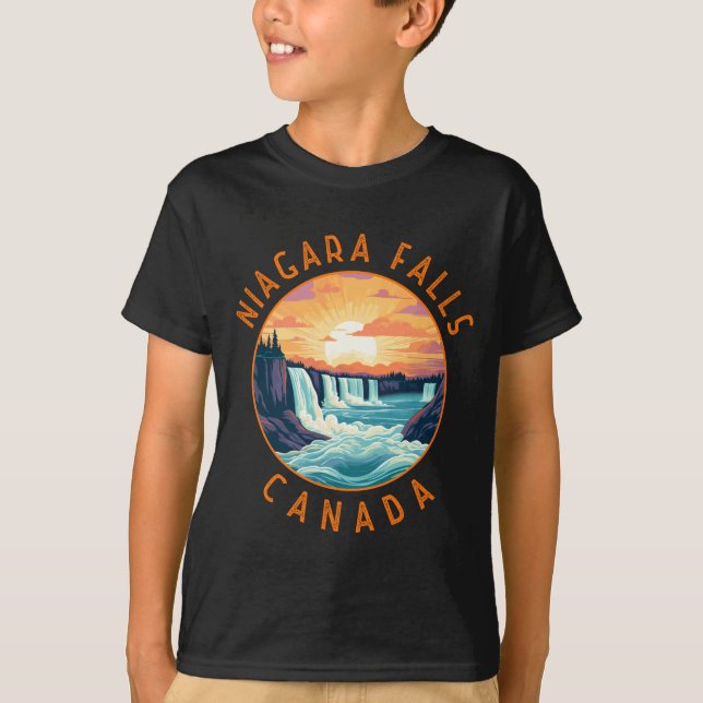 T-shirt Niagara Falls Canada Retro Distressed Circle _1  (Devant)
