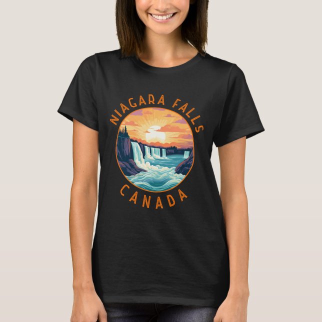 T-shirt Niagara Falls Canada Retro Distressed Circle _1  (Devant)