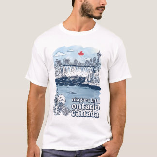 T-shirt Niagara Falls Canada Simple Skyline Cute Cityscape