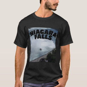 T-shirt Niagara Falls Canada Usa Typographie Bateau