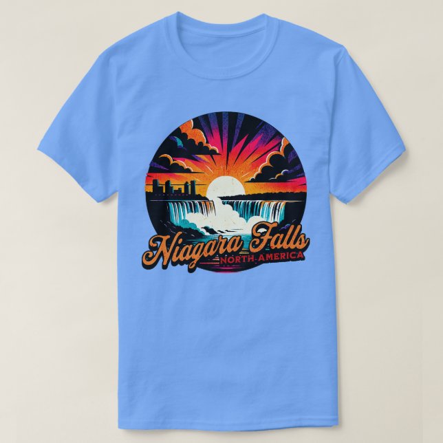 T-shirt Niagara Falls North America Circle Design (Design devant)