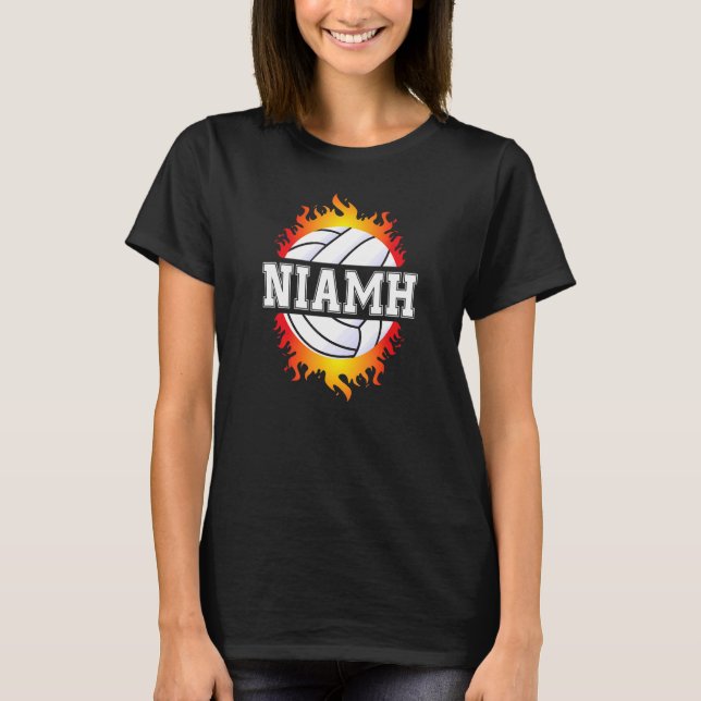 T-shirt Niamh Nom Volleyball Joueur Girls Ball et Net Sp (Devant)