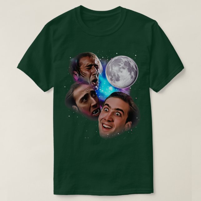 T-shirt Nic Cage Howl sur la Lune (Design devant)
