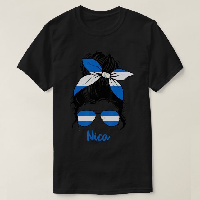 T-shirt Nica Girl Nicaragua Nicaragua Nicaragua Nicaragua  (Design devant)