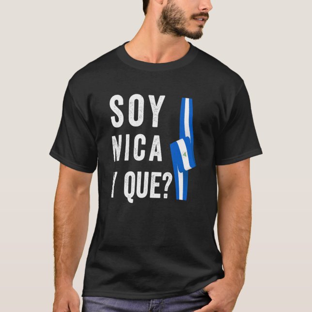 T-shirt Nicaragua Flag Camiseta Nicaraguan Nicoya Pinolero (Devant)
