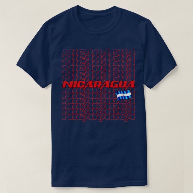 T-shirt Nicaragua Texte en cascade 1 (Design devant)