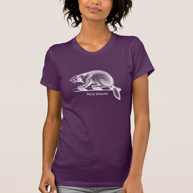 T-shirt NICE BEAVER - BLANC -.png (Devant)