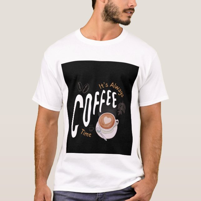 T-shirt nice coffee cup design (Devant)