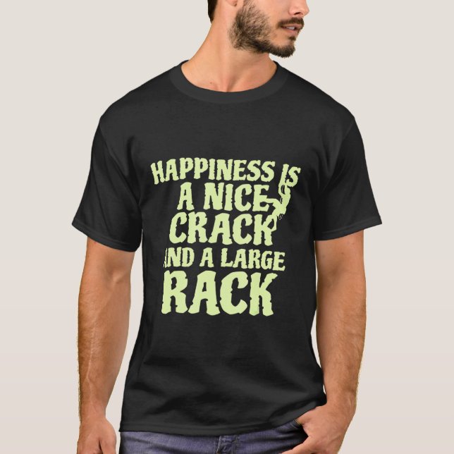 T-shirt Nice Crack Grand Rack Rock Escalade Rock Climber (Devant)