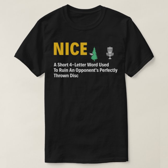 T-shirt Nice Disque Golf Funny Définition Disque Golfer (Design devant)