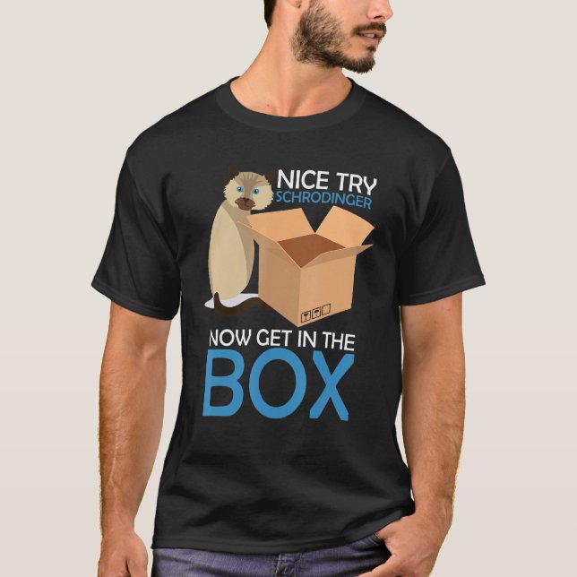 T-shirt Nice Essayez Schrodinger Chat physique quantique G (Devant)