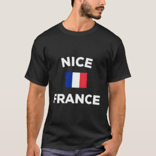 T-shirt Nice France Drapeau Français Tourisme Souvenir Vil