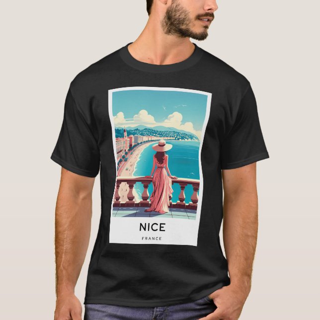 T-shirt Nice France - Poster de l'Art numérique (Devant)