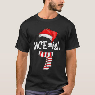 T-shirt Nice-Ish Funny Père Noël Pyjamas de Noël Naugh