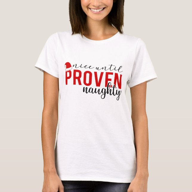 T-shirt Nice Jusqu'À Noël Naughty Proven (Devant)