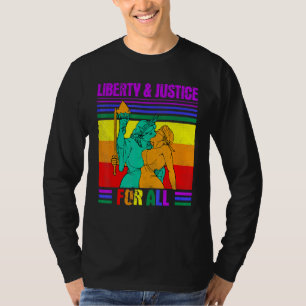 T-shirt Nice LGBT Pride Liberty Justice Statue Pour Tous P