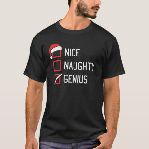 T-shirt Nice Liste de vilaines Génie Noël T Chemise