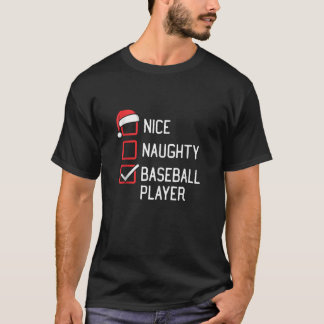 T-shirt Nice Naughty Baseball Player Family Group Matching