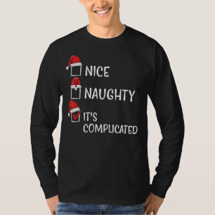 T-shirt Nice Naughty C'est compliqué Tickbox Snowman Holi