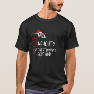 T-shirt Nice Naughty Comportement douteux Sucre de canne C
