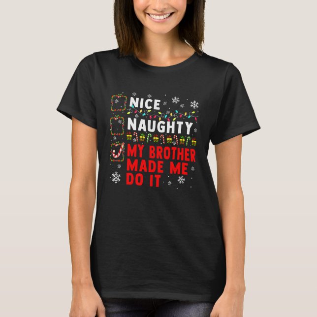 T-shirt Nice Naughty Frère Le Font Noël (Devant)