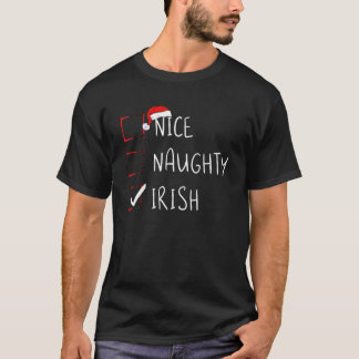 T-shirt Nice Naughty Irish Christmas Heritage Root