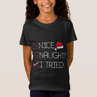 Nice Naughty J'Ai Essayé Noël Pyjama Humour drôle