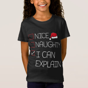 T-Shirt Nice Naughty Je Peux Expliquer Le Pyjama De Noël D
