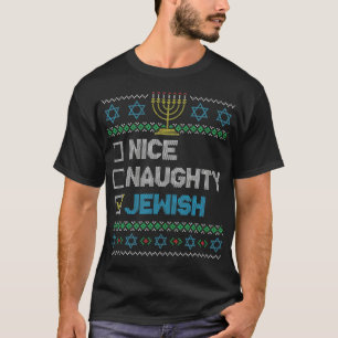 T-shirt Nice Naughty Juif Laid Noël Sweater Funny H