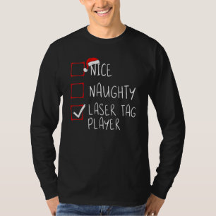 T-shirt Nice Naughty Laser Laser Liste des Lecteurs Noël P