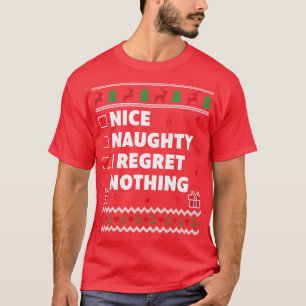 T-shirt Nice Naughty List Ugly Christmas Design Drôle Rega