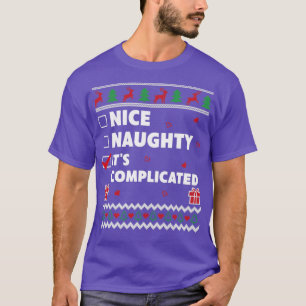 T-shirt Nice Naughty Liste Vilain Design de Noël Son Compl