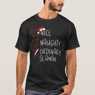 T-shirt Nice Naughty Ordinaire Seaman Liste de Noël Noël
