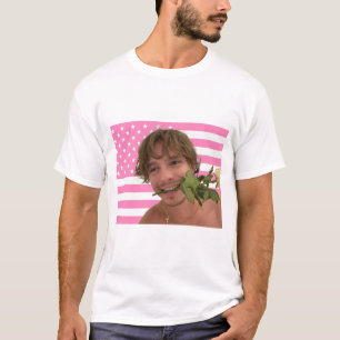 T-shirt Nicholas chávez avec le drapeau américain rose ros