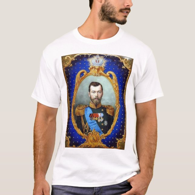 T-shirt Nicholas II - Bleu (Devant)
