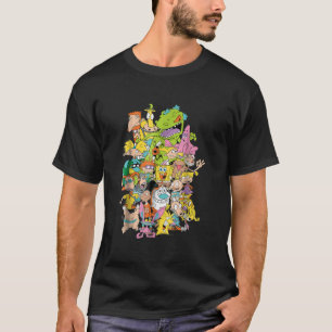 T-shirt Nickelodeon Complete Nick 90s Throwback Characte