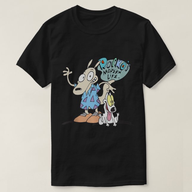 T-shirt Nickelodeon Spectacle de la vie moderne de Rocko I (Design devant)