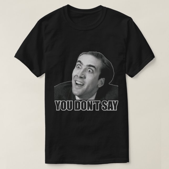 T-shirt Nicolas Cage Chemises mèmes (Design devant)