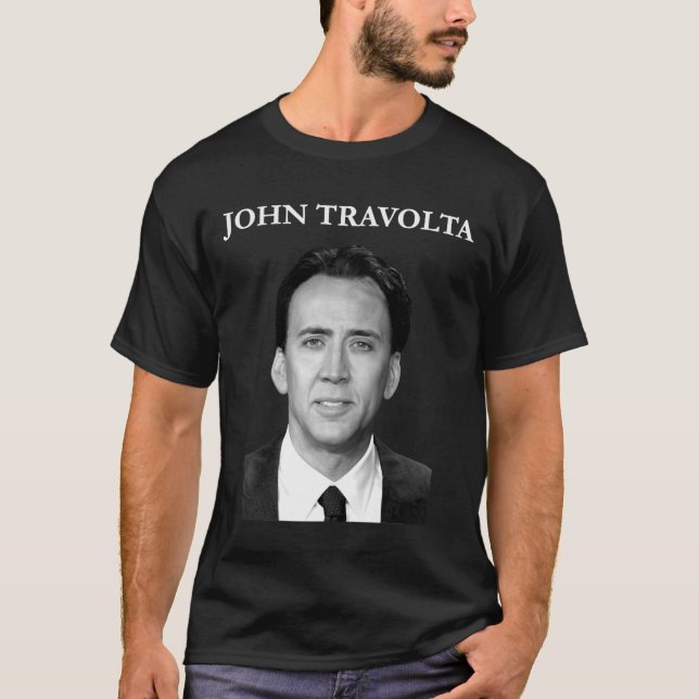 T-shirt Nicolas Cage Johnravolta s'affrontent amis hommes (Devant)