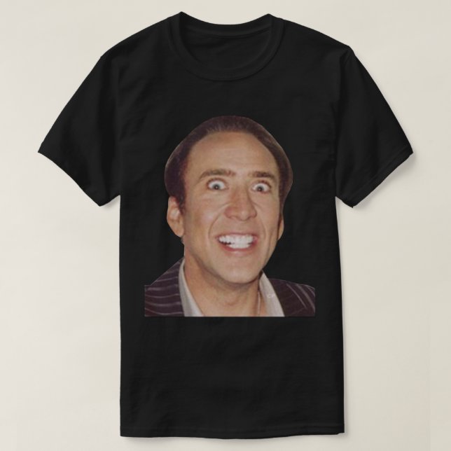 T-shirt Nicolas Cage Meme (Design devant)
