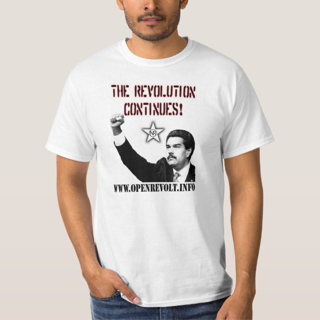 T-shirt Nicolas Maduro : La révolution continue ! (Devant)