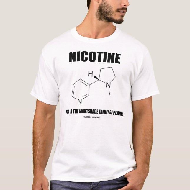 T-shirt Nicotine trouvée dans la famille de morelle des (Devant)