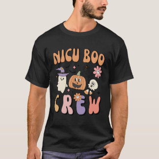 T-shirt Nicu Boo Crew Cute Ghost Citrouille Atal Nurse Hal