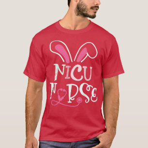 T-shirt Nicu Infirmière Stethoscope Bunny Oreilles Bonne E