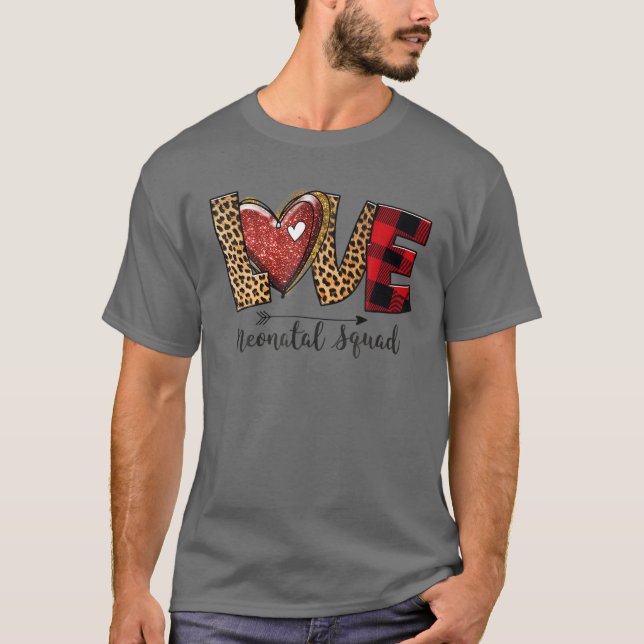 T-shirt NICU néonatal Infirmière Valentines Jour Amour Coe (Devant)