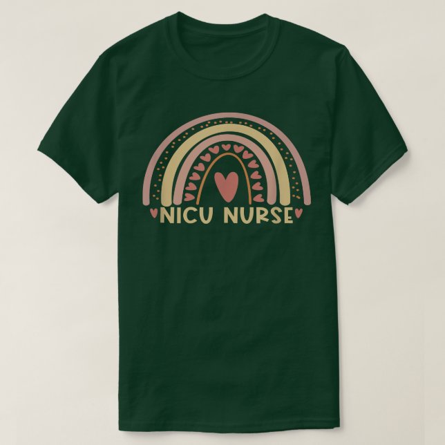 T-shirt NICU Nurse Boho Rainbow Cute Nurse Student (Design devant)