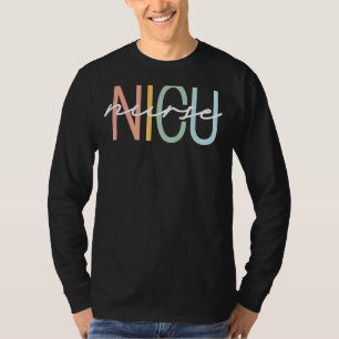 T-shirt Nicu Nurse Icu Neonatal Boho Rainbow Team Tiny Hum