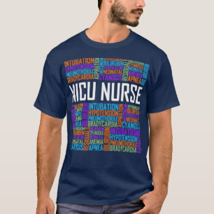 T-shirt NICU Nurse Words Cadeau Soins infirmiers néonatal